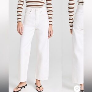 AGOLDE REN HIGH RISE WIDE LEG JEANS | SIZE:26 | WHITE